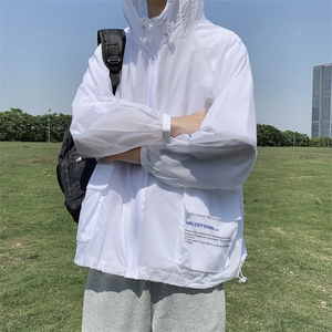 防晒衣男士夏季户外薄款工装夹克男透气大码外套防晒衫图片
