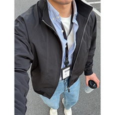 高品U家同款春季哈灵顿夹克男女立领茄克宽松休闲外套A1333-P85，男装夹克，星座1505