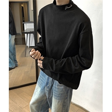 冬季德绒打底衫半高领加厚秋季绣花内搭长袖T恤卫衣男女S356-P25，男装T恤，电商A233-1