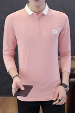 款6701-P40新款男士长袖T恤韩版潮流青年衬衫领POLO衫男，男装T恤，电商D310（原电商305）