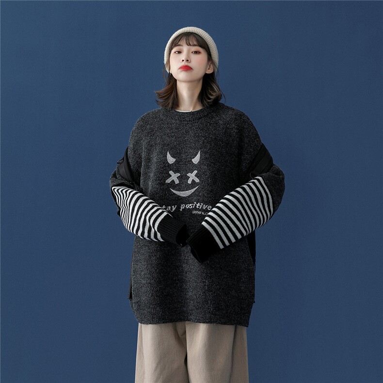2021秋冬新品针织衫假两件男女毛衣中性外衣229M14P75,男装针织衫/毛衣,星座229