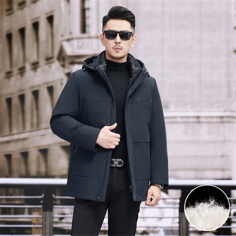 中老年羽绒内胆派克服大衣男装一衣三穿拆卸羽绒内胆派克服羽绒服,男装羽绒服,钱塘723