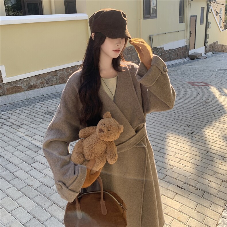 "新品现货”2C030-9097立裁风衣双面70羊毛大衣P255-K328,女装毛呢外套,2C030