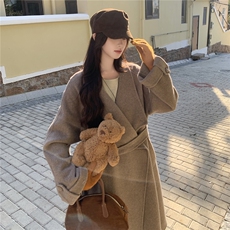 "新品现货”2C030-9097立裁风衣双面70羊毛大衣P255-K328，女装毛呢外套，2C030