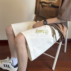 抖音得物高品质2025新款刺绣休闲短裤夏季五分裤DK207-特P30控58,高领子毛衣如何搭配项链图片