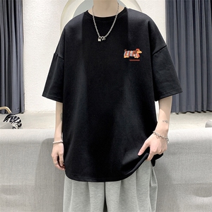 230g重磅纯棉短袖t恤男大码半袖半截袖 DX17438-P20图片