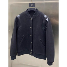 W10290夹棉-P63网图现货高级感毛呢夹棉夹克复古棉衣棒球服，男装夹克，星座1608