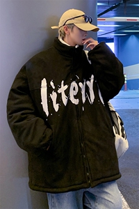 内里加绒棉衣男麂皮绒立领棉袄情侣棉服3363-P80 控118图片