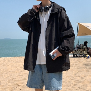 F3043/P45夏季防晒衣连帽纯色薄款外套夹克情侣男女中性风防晒服图片