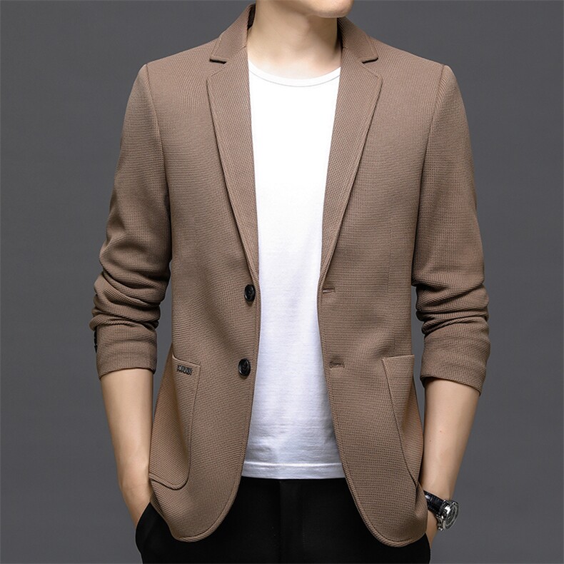秋季新款西装男西服简约外套西服商务休闲小西装单西图片