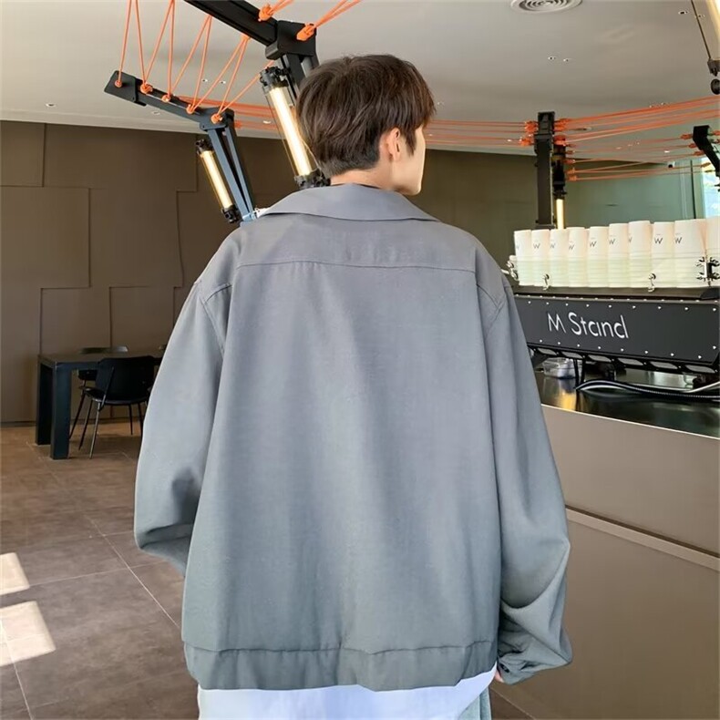 春秋刺绣翻领外套男休闲潮牌高街美式复古青少年潮流夹克W214/P60,男装夹克,星座506