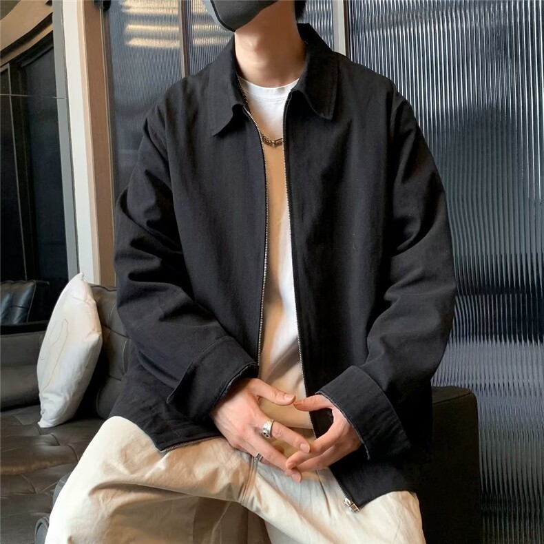 2023春秋新款休闲外套男宽松短款拉链翻领夹克薄款C307P53,男装夹克,星座1116-2