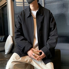 2023春秋新款休闲外套男宽松短款拉链翻领夹克薄款C307P53，男装夹克，星座1116-2