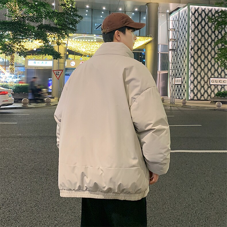 现货美式高街休闲夹克冬季立领纯色三防户外工装加厚棉服外套,男装夹克,电商A443