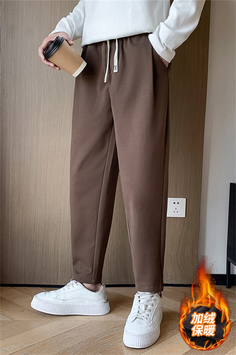 毛呢裤男士秋冬直筒加厚呢子裤子C208-6725-P68加绒P78控98-109.9,男装卫衣,电商C208