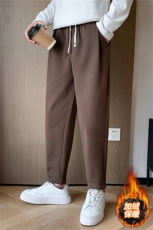 毛呢裤男士秋冬直筒加厚呢子裤子C208-6725-P68加绒P78控98-109.9，男装卫衣，电商C208