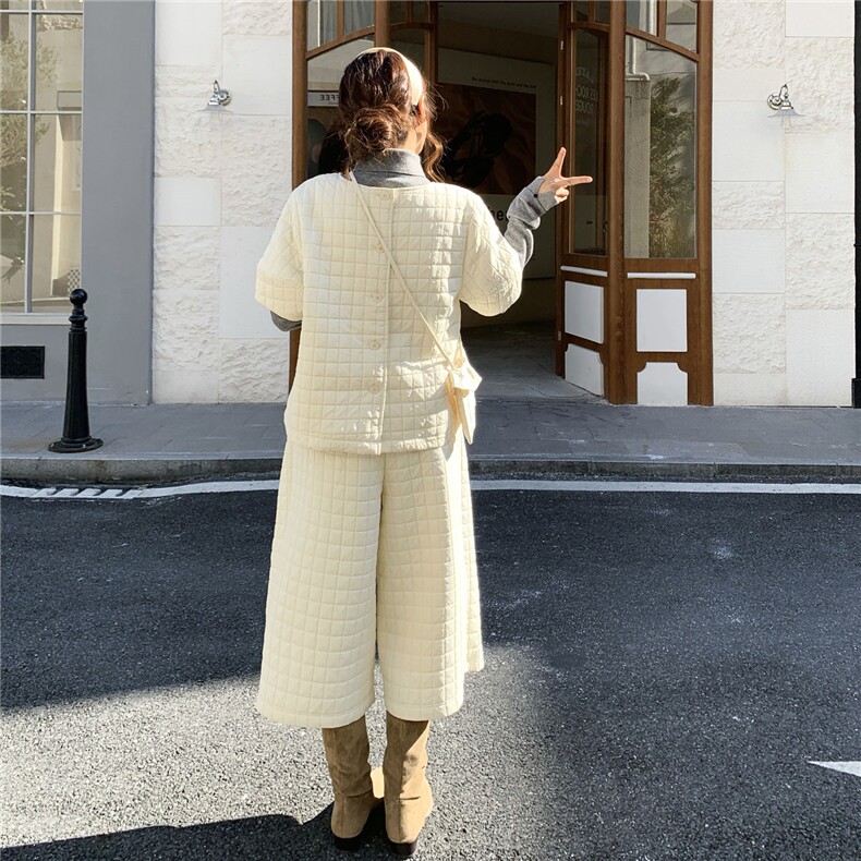 2026秋冬季新款绗线休闲时尚套裤套装4件套女182-8690P238K358,女装套装/套裙,帛香坊