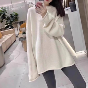 2025年秋季时尚百搭通勤简约休闲女士宽松羊毛衫，女装羊毛衫，锦弘羊绒