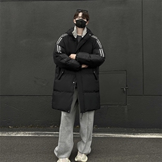 CC883-P118秋冬复古中长款棉衣防风防水宽松落肩连帽棉服纯色，男装棉衣，星座405-3