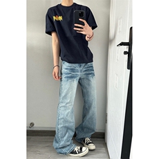 【现货大货特P】春装cleanfit牛仔裤男款裂纹美式高街裤子，男装牛仔裤，星座610A