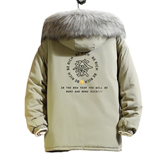 MM48163-P130冬季大毛领衣男士大码加厚袄男服砖墙，男装棉衣，电商A040A