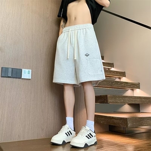 夏季新款美式短裤男潮牌薄款设计感小众宽松大码运动休闲五分裤子图片
