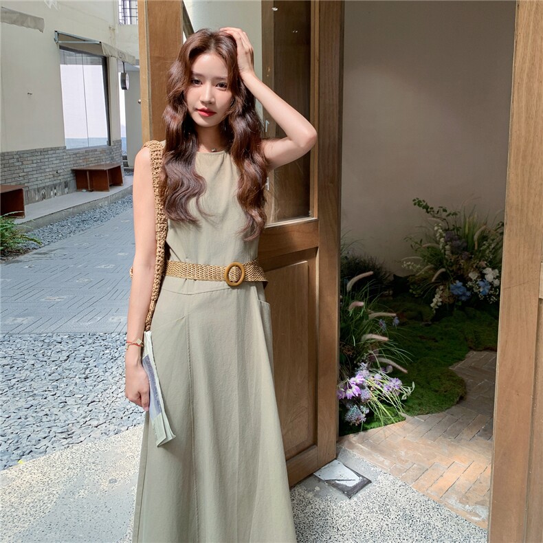 现货新款无袖背心连衣裙25058P125K188,女装连衣裙,2D035