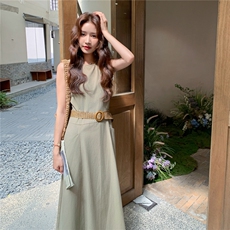 现货新款无袖背心连衣裙25058P125K188，女装连衣裙，2D035