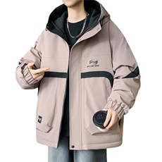 数据款秋冬季加绒加厚青少年连帽夹克男潮牌设计感外套JK8802-P75，男装夹克，星座301D(原星座1004-8）