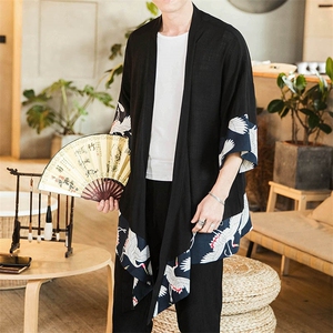 夏季 大码风汉服仙气薄款和服防晒衫披风复古道袍潮 F10/P65图片