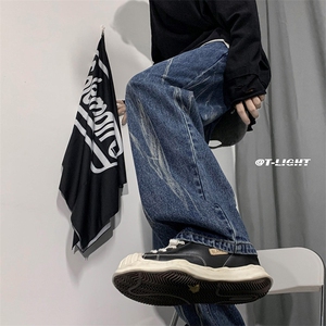 B221 2022秋冬新款 美式ins高街小众个性牛仔裤 LK22072-P60 控78图片