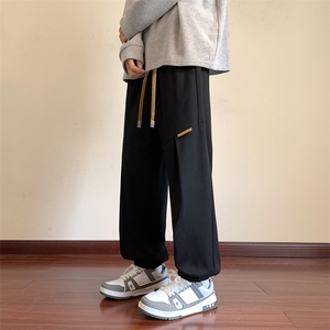 KP719 P40港风休闲裤男宽松拖地束脚裤卫裤图片