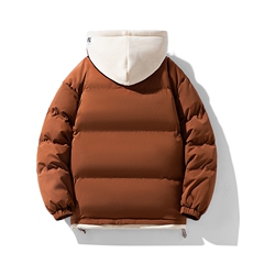 现货抖音得物供视频三防加厚羽绒假两件连帽棉衣外套棉服MY8062，男装棉衣，电商A486