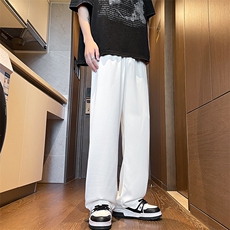 8XL-M特大码冰丝裤醋酸阔腿裤男缎面高腰垂感防晒凉凉裤K979P45，男装防晒衣，电商D206-1