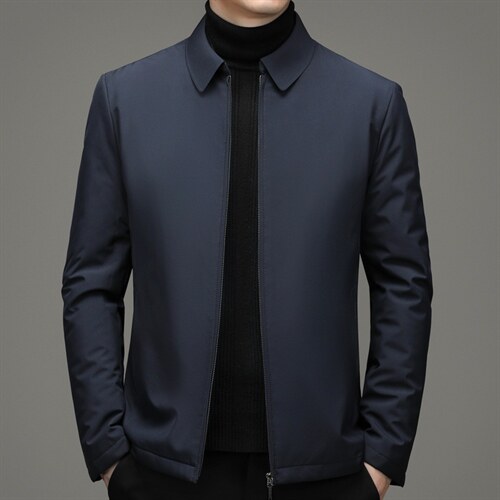 冬季棉衣男中年翻领休闲棉服中青年冬季厚爸爸装DFLDM16001-P185图片