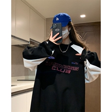 中性风秋装潮街头宽松撞色机车服元素卫衣印花外套H802P58，男装工装外套，电商A341