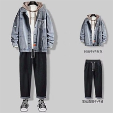 1506/QY80220/P44牛仔外套男生夹克大童男装上衣休闲学生宽松士潮，男装工装外套，星座1506