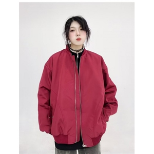 美式复古棒球服外套女秋季2025新款潮牌高街设计感小众飞行夹克图片