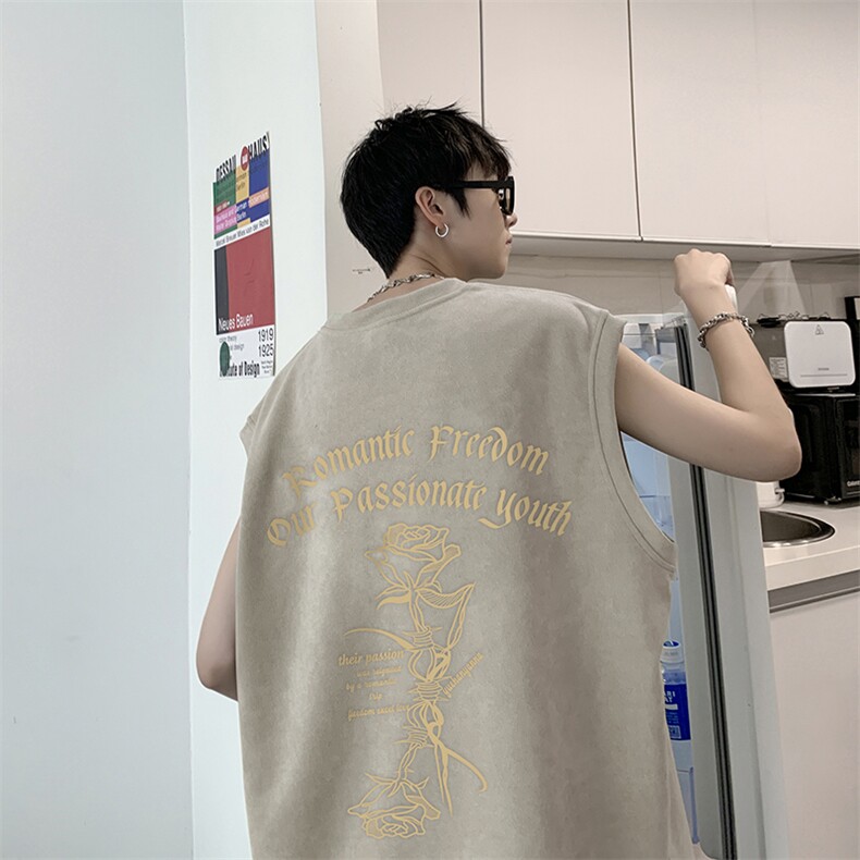 量大优可提供视频2024夏季美式麂皮绒背心D223A-BP2401-P18,男装背心/马甲,电商019-1