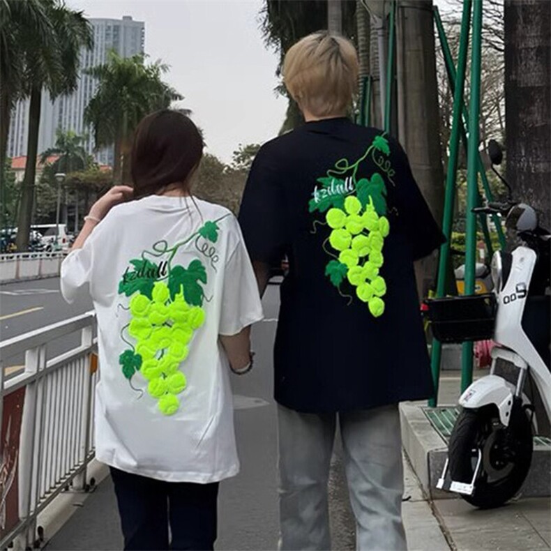 特殊工艺网球毛巾刺绣高品质260克双纱纯棉美式高街短袖T恤,男装T恤,电商A486