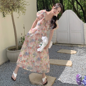 新品夏季新款法式显瘦多巴胺碎花裙 A810 P125 K178图片