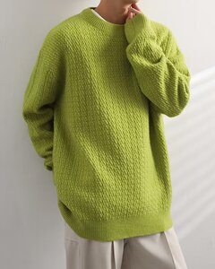 冬季套头男休闲长袖文艺针织衫毛衣圆领ins青春流行潮直筒型图片