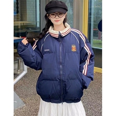新款棉服女冬季复古藏青色宽松学院风休闲百搭外套M9003，男装棉衣，星座1116A（原606A-3）