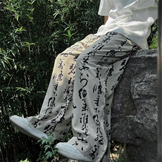 精致古风大码男士情侣休闲裤子长裤冰丝直筒裤ZK02-P50，男装休闲裤，电商A021