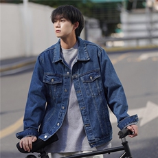 24款新款纯色净版水洗牛仔夹克上衣N606/P98，男装夹克，星座202