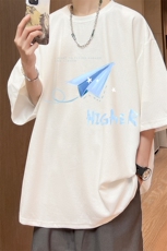 华夫格t恤男短袖男大码五分袖酒店风HT73270-P22，男装T恤，电商A040