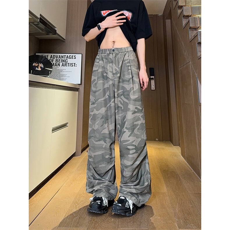 现货春夏伞兵裤子潮牌宽松阔腿登山工装休闲长裤男K651-P45,男装休闲裤,星座1505