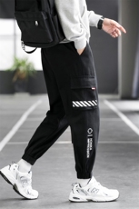 工装裤男潮牌宽松多口袋宽松休闲裤百搭九分裤束脚裤DS989T，男装休闲裤，电商A102