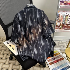 高品质夏款男短袖衬衫扎染印花短袖衬衣CS0520P33，男装T恤，星座1013-1