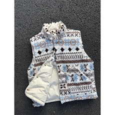 网图高品双面穿工艺拼接设计摇粒绒棉服外套马甲男女A1124-P88，男装棉衣，星座1505